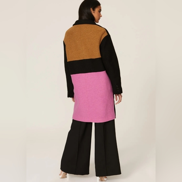 💜Peter Som Collective Colorblock Wool Coat💜 - Picture 5 of 14
